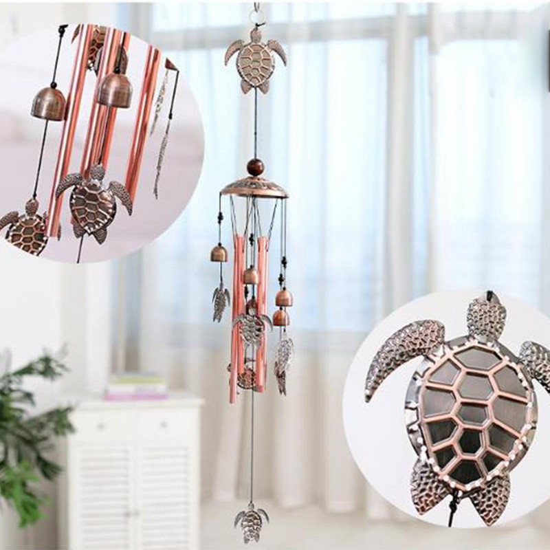 Lauko gyvas vėjo varpeliai Kiemo sodo vamzdžiai varpai variniai senoviniai vėjo varpeliai, pakabinami prie sienos namų dekoro dekoracijos vėjo varpeliai