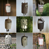 Sodo dekoravimo ornamentas 3D Aniaml Vėjo varpeliai Kaimiški Mieli mini anima vyno varpeliai iš dervos rankų darbo amatai Pavasario dovanos