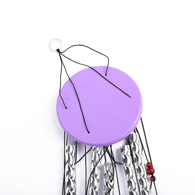 1vnt medinis metalinis vamzdis vėjo varpelis Kūrybiškas namų dekoravimas medžio masyvo penkių vamzdžių aliuminio amatai pakabukas ant sienos sodo apmušalai