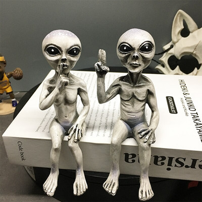 Kosmoso ateivių statula sodo figūrėlė namams Vidaus lauko papuošalai Marsiečiai Skulptūra Dekoracija Helovino dekoras