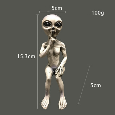 Kosmoso ateivių statula sodo figūrėlė namams Vidaus lauko papuošalai Marsiečiai Skulptūra Dekoracija Helovino dekoras