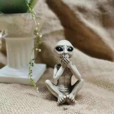 Kosmoso ateivių statula sodo figūrėlė namams Vidaus lauko papuošalai Marsiečiai Skulptūra Dekoracija Helovino dekoras