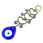 Turkijos mėlynų akių papuošalai Miesto namo lydinio stiklas blogio dvasia kambarinis persikų širdies pakabukas 4 * 5 cm sienų apmušalai