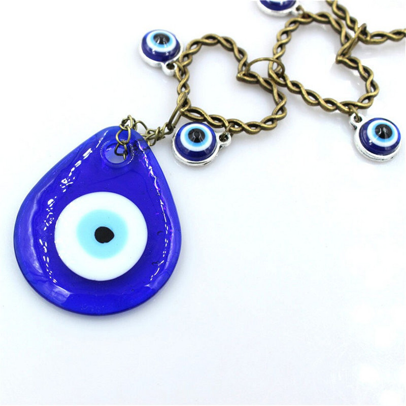 Turkijos mėlynų akių papuošalai Miesto namo lydinio stiklas blogio dvasia kambarinis persikų širdies pakabukas 4 * 5 cm sienų apmušalai