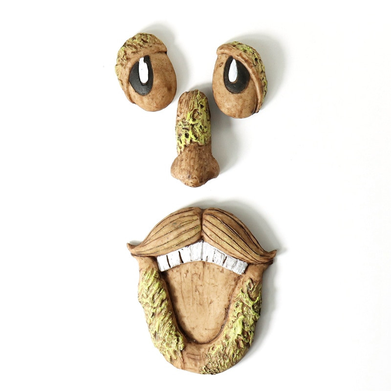 Juokingas seno žmogaus medžio apkabinimas sodo voyeur kiemo menas lauke medis juokingas seno žmogaus veido skulptūra įnoringas medžio veidas sodo puošmena