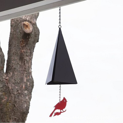 Dekoratyvinis vėjo varpelis su raminančiais ir atpalaiduojančiais melodiniais siūbuojančių plūdurų varpelių tonais metaliniame vandenyne