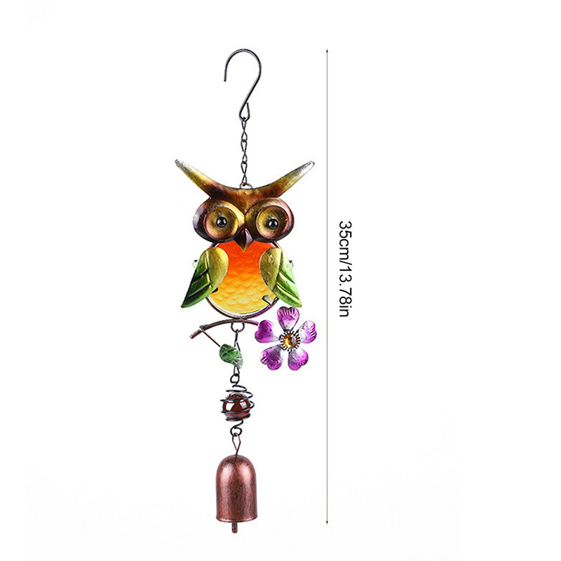 1 vnt sodo kiemo lankstūs pelėdos vėjo varpeliai su 4 tuščiaviduriais vamzdeliais arba traškus vėjo varpas Nuostabi dovana draugams