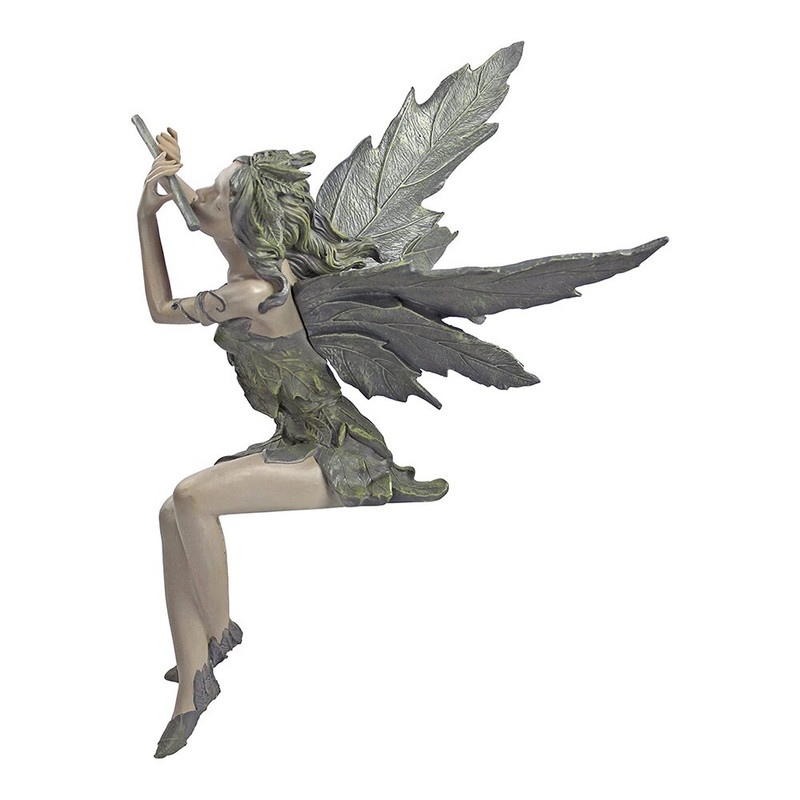 Vakarų vėjo fėjos sodo statula sėdi gėlė fėja angelo sargo figūra lauko puošmena medžio kiemo sparnuotos fėjos skulptūra