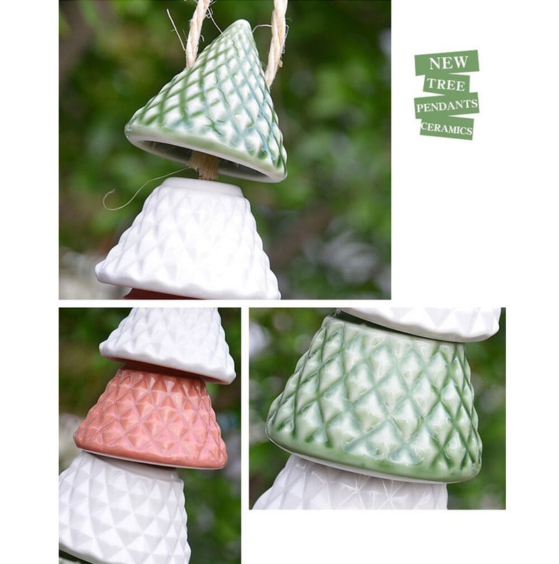 Kézzel készített kerámia külső kerti dekorációs szélcsengő