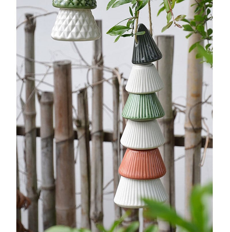 Kézzel készített kerámia külső kerti dekorációs szélcsengő