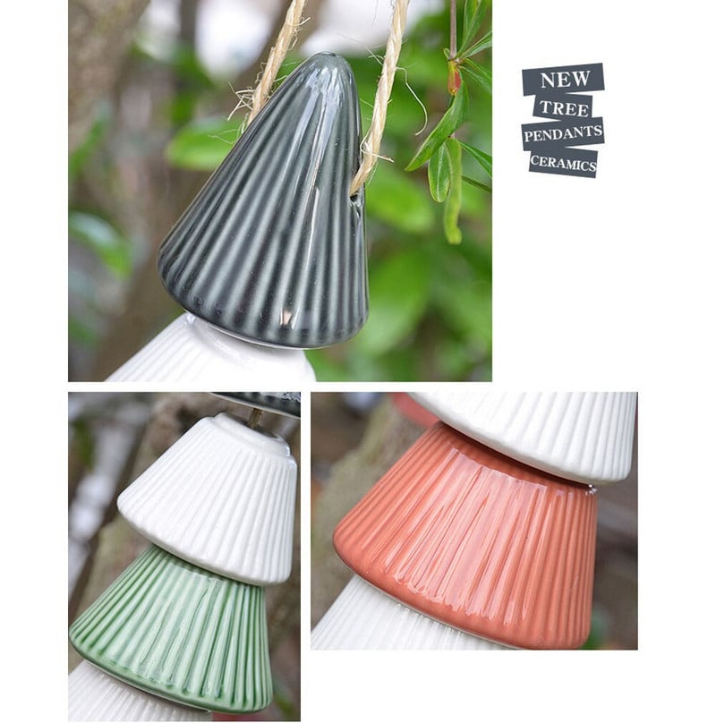 Kézzel készített kerámia külső kerti dekorációs szélcsengő