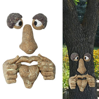 Elf Tree Peeker Ornamentas sodo dekoravimas lauke Namų dekoras kiemo sodo dekoras dekoratyvinė figūrėlė Miniatiūrinė figūrėlė duendes