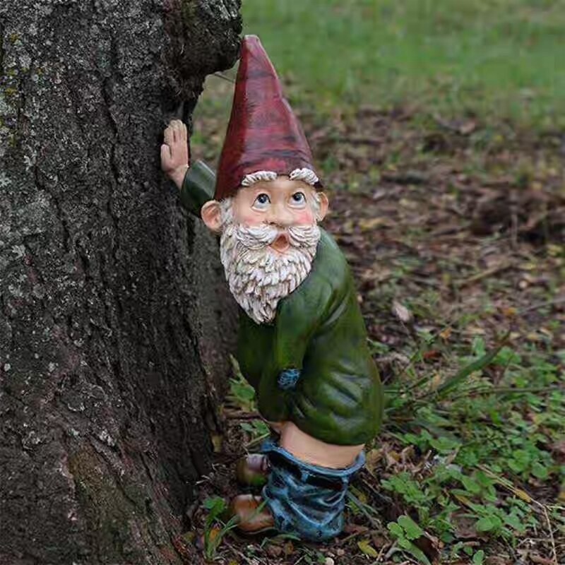 Elf Tree Peeker Ornamentas sodo dekoravimas lauke Namų dekoras kiemo sodo dekoras dekoratyvinė figūrėlė Miniatiūrinė figūrėlė duendes