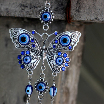 1PC турско синьо око вътрешна висулка Етническа пеперуда Демонични очи Автомобилни стени Висящи декорации за дома Градина Стая