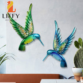 2 бр. Метални Колибри Птица Стена Изкуство на градинска екстериорна декорация Статуи на открито за домашни аксесоари Скулптури