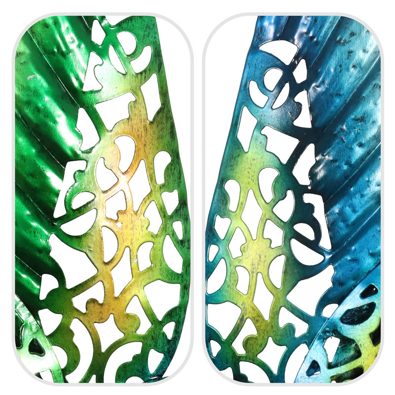 2 бр. Метални Колибри Птица Стена Изкуство на градинска екстериорна декорация Статуи на открито за домашни аксесоари Скулптури