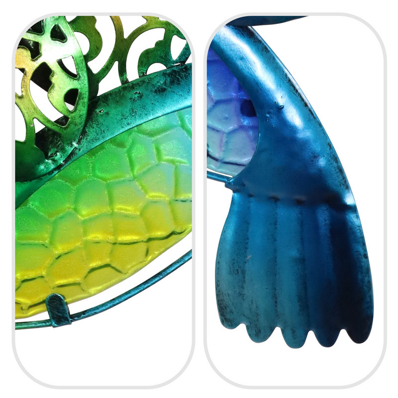 2 бр. Метални Колибри Птица Стена Изкуство на градинска екстериорна декорация Статуи на открито за домашни аксесоари Скулптури