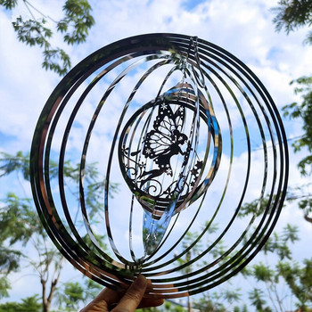 30 см фея вятърни камбанки 3D вятърни камбанки Wind Spinner Windchime Градински висящи орнаменти Декор