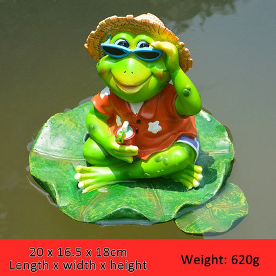 Kūrybingos dervos plaukiojančių varlių statula lauko sodo tvenkinyje Dekoratyvinė miela varlės skulptūra namų stalui Sodo dekoro ornamentas