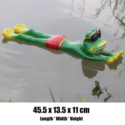Kūrybingos dervos plaukiojančių varlių statula lauko sodo tvenkinyje Dekoratyvinė miela varlės skulptūra namų stalui Sodo dekoro ornamentas