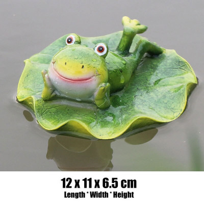 Kūrybingos dervos plaukiojančių varlių statula lauko sodo tvenkinyje Dekoratyvinė miela varlės skulptūra namų stalui Sodo dekoro ornamentas