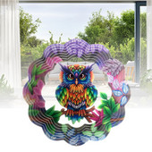 „Iron Art“ pelėda vėjo suktukas su kabliu, skirtas lauko dinaminei lėkštei pakabinti ornamentu lango sodo dekoravimui Balkono puošmenoms