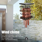 Clopoțel de vânt cu tub metalic de interior, cu clopoțel de cupru, clopoțel de vânt mari pentru curte, curte, grădină, terasă, decorare 80 cm