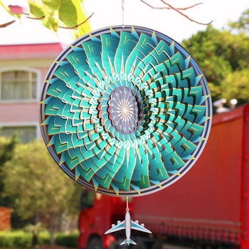 Wind-bell Window Sculpture Life Rotating Streamer Effect Design Декорация на домашна градина Орнаменти Висящ Wind Spinner