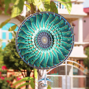 Wind-bell Window Sculpture Life Rotating Streamer Effect Design Декорация на домашна градина Орнаменти Висящ Wind Spinner