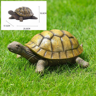 Сладка статуя на костенурка от смола Външно градинско езерце Магазин Бонсай Декоративна животинска скулптура за домашна градина Декор Орнамент