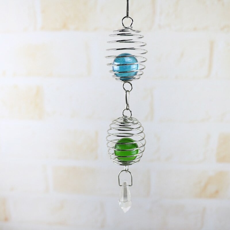 3D metalni viseći spinner Wind Chime sa spiralnim repom u središtu kugle Home Decor BJStore