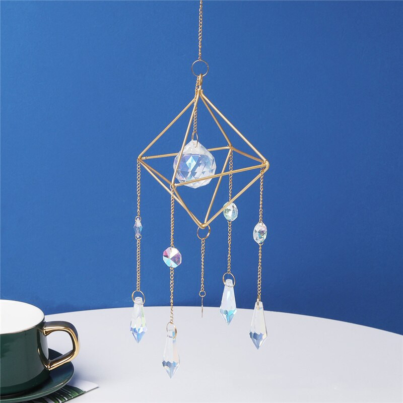 Kerti napfogó Lógó Dekorációk Dísz szélcsengő Ablak Erkély Szivárvány Medál Kültéri függő Csepp Napfogó