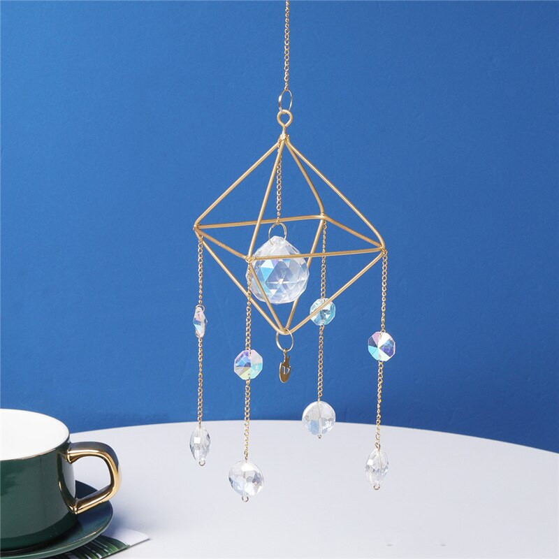 Kerti napfogó Lógó Dekorációk Dísz szélcsengő Ablak Erkély Szivárvány Medál Kültéri függő Csepp Napfogó