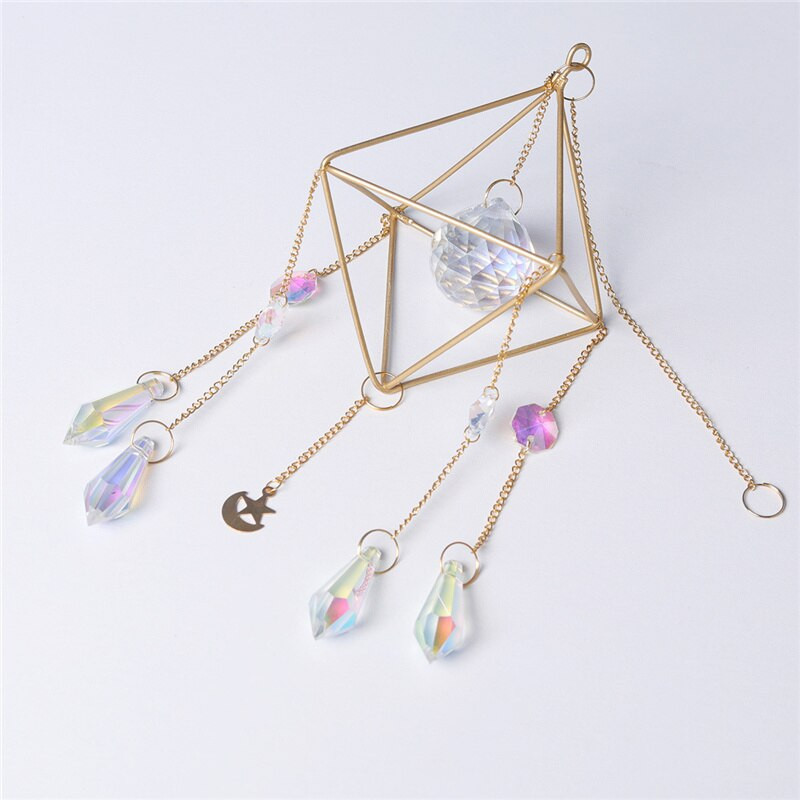 Kerti napfogó Lógó Dekorációk Dísz szélcsengő Ablak Erkély Szivárvány Medál Kültéri függő Csepp Napfogó