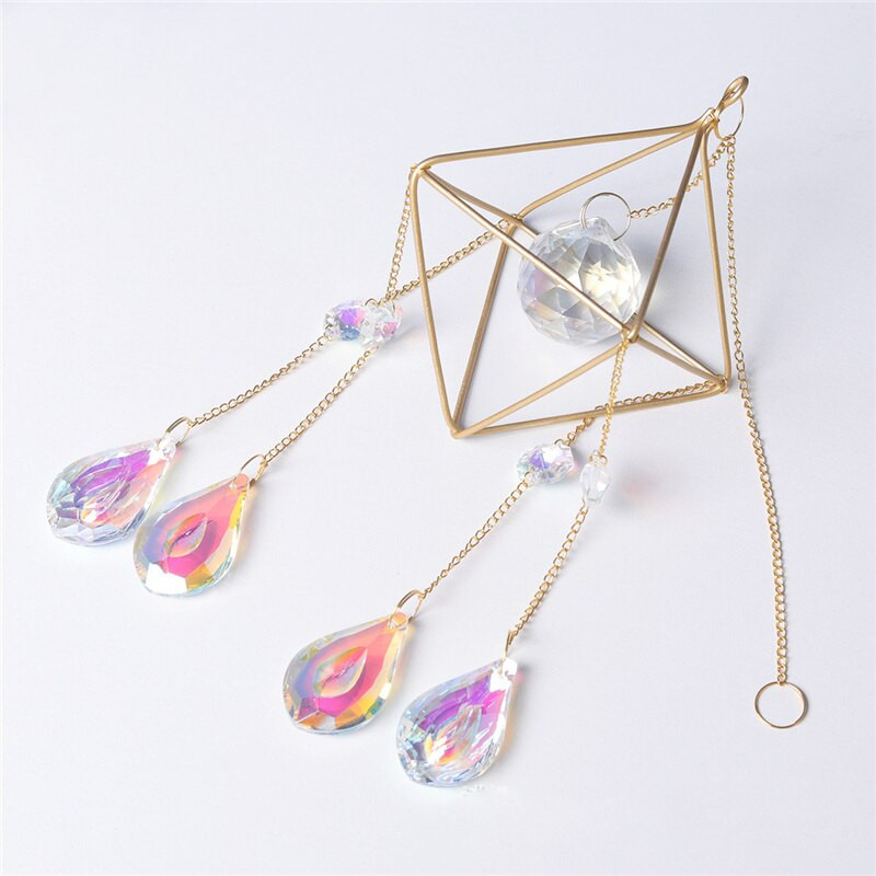 Kerti napfogó Lógó Dekorációk Dísz szélcsengő Ablak Erkély Szivárvány Medál Kültéri függő Csepp Napfogó