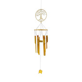Bambus Wind Chime Happiness Wind Chime Ručno izrađeni klasični dekori Glazbena umirujuća zvona Razmak za vrt na otvorenom Vanjska terasa H