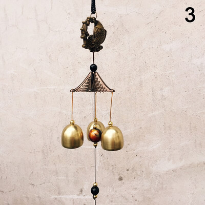 1 vnt. Antikvariniai vėjo varpeliai variniai kiemo sodo lauko gyvenamojo namo apdaila Metaliniai vėjo varpeliai lauko kinų rytietiškai pakabinami dekorai