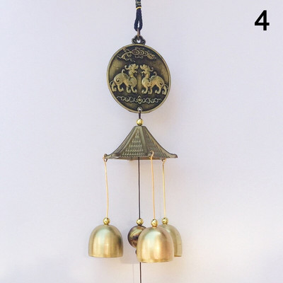 1 vnt. Antikvariniai vėjo varpeliai variniai kiemo sodo lauko gyvenamojo namo apdaila Metaliniai vėjo varpeliai lauko kinų rytietiškai pakabinami dekorai