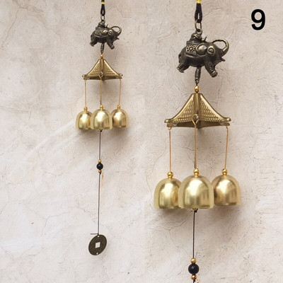 1 vnt. Antikvariniai vėjo varpeliai variniai kiemo sodo lauko gyvenamojo namo apdaila Metaliniai vėjo varpeliai lauko kinų rytietiškai pakabinami dekorai