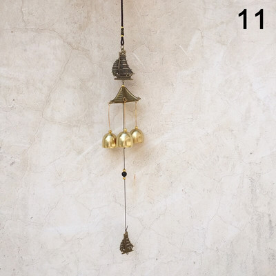 1 vnt. Antikvariniai vėjo varpeliai variniai kiemo sodo lauko gyvenamojo namo apdaila Metaliniai vėjo varpeliai lauko kinų rytietiškai pakabinami dekorai