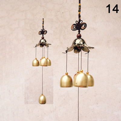 1 vnt. Antikvariniai vėjo varpeliai variniai kiemo sodo lauko gyvenamojo namo apdaila Metaliniai vėjo varpeliai lauko kinų rytietiškai pakabinami dekorai