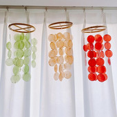 50cm 8 spalvų lukšto gabalas vėjo varpeliai šiaurietiški biuras vaikų kambarys darželio dekoras vėjo varpelis lauko sodo kiemai kabantis vėjo varpas Nauja