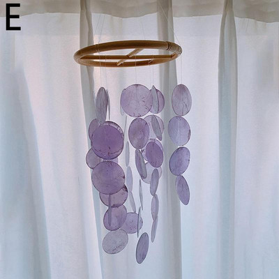 50cm 8 spalvų lukšto gabalas vėjo varpeliai šiaurietiški biuras vaikų kambarys darželio dekoras vėjo varpelis lauko sodo kiemai kabantis vėjo varpas Nauja