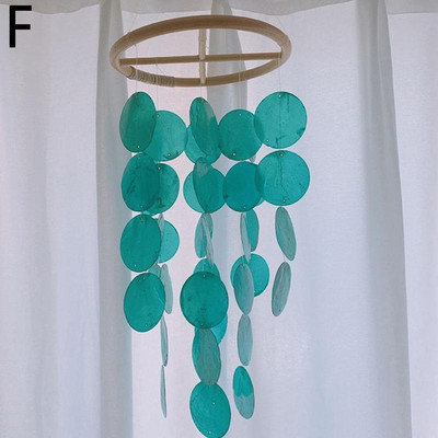 50cm 8 spalvų lukšto gabalas vėjo varpeliai šiaurietiški biuras vaikų kambarys darželio dekoras vėjo varpelis lauko sodo kiemai kabantis vėjo varpas Nauja