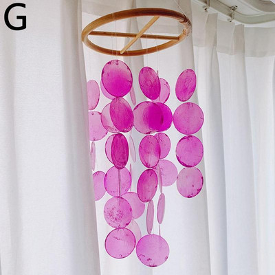 50cm 8 spalvų lukšto gabalas vėjo varpeliai šiaurietiški biuras vaikų kambarys darželio dekoras vėjo varpelis lauko sodo kiemai kabantis vėjo varpas Nauja