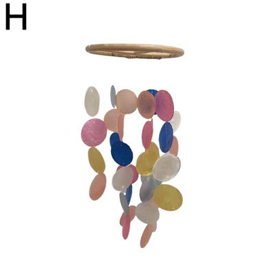 50cm 8 spalvų lukšto gabalas vėjo varpeliai šiaurietiški biuras vaikų kambarys darželio dekoras vėjo varpelis lauko sodo kiemai kabantis vėjo varpas Nauja