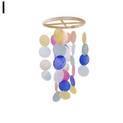 50cm 8 spalvų lukšto gabalas vėjo varpeliai šiaurietiški biuras vaikų kambarys darželio dekoras vėjo varpelis lauko sodo kiemai kabantis vėjo varpas Nauja