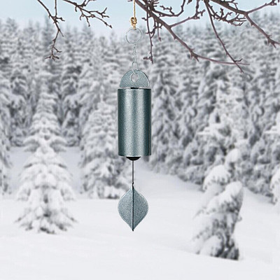 Silver Vintage Heroic Windbell Metal Wind Chimes Deep Resonance Serenity Bell for Outdoor Home Garden Court Decoration