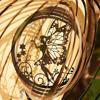 Подарък в скандинавски стил Въртящи се вятърни звънчета Орнаменти Декорация на домашна градина Цветна висулка Пеперуди Елфи Летящи висящи декори Подарък