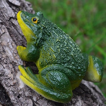 Сладка декоративна статуя на жаба от смола Направи си сам Декорация на открит магазин за бонсай Скулптура на животни за бюро Градинска декорация Орнамент
